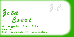 zita cseri business card